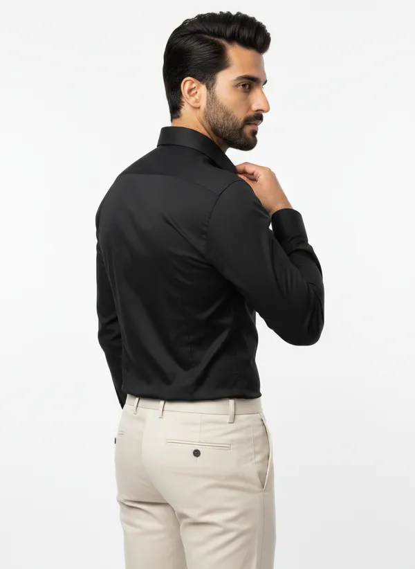 Men's_Solid_Casual_Linen_Shirt_with_Rolled_Sleeves
