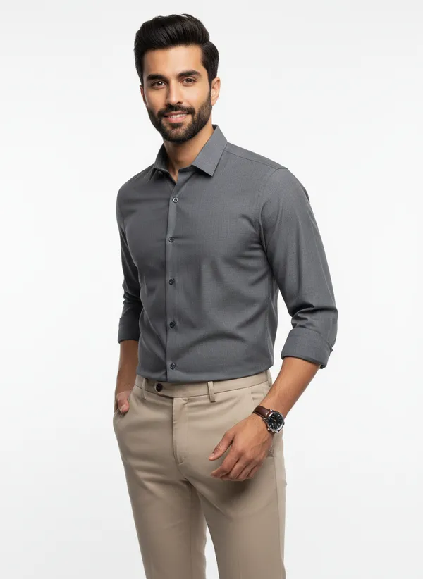 Men's_Solid_Casual_Linen_Shirt_with_Rolled_Sleeves