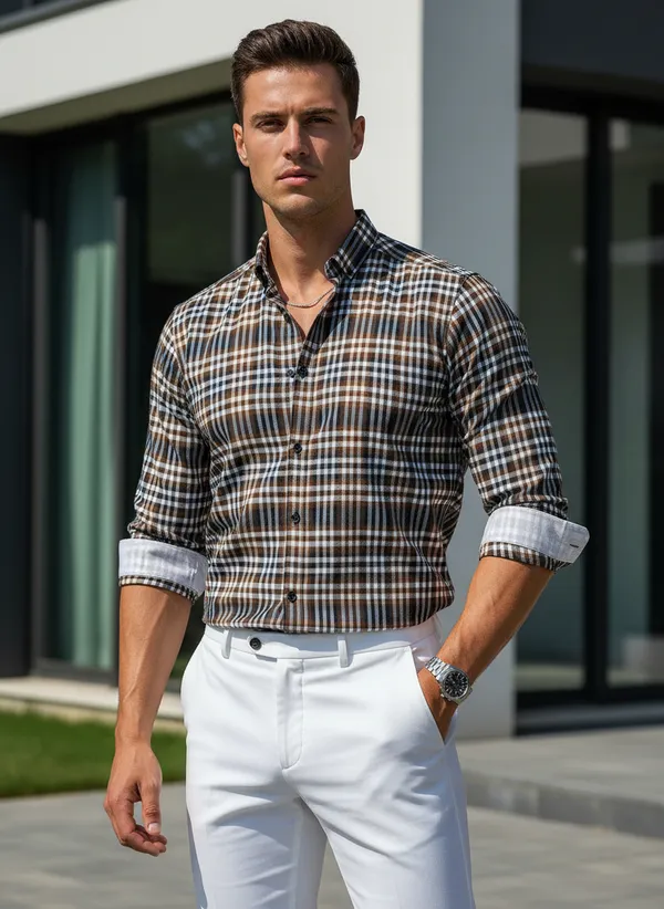 Men's_Casual_Checkered_Long_Sleeve_Shirt