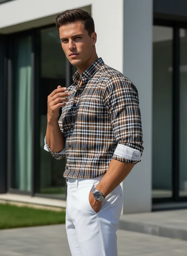 Men's_Casual_Checkered_Long_Sleeve_Shirt