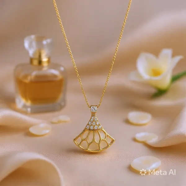 Yellow_Gold_Sterling_Silver_Seashell_Zirconia_Pendant_Necklace_For_Women