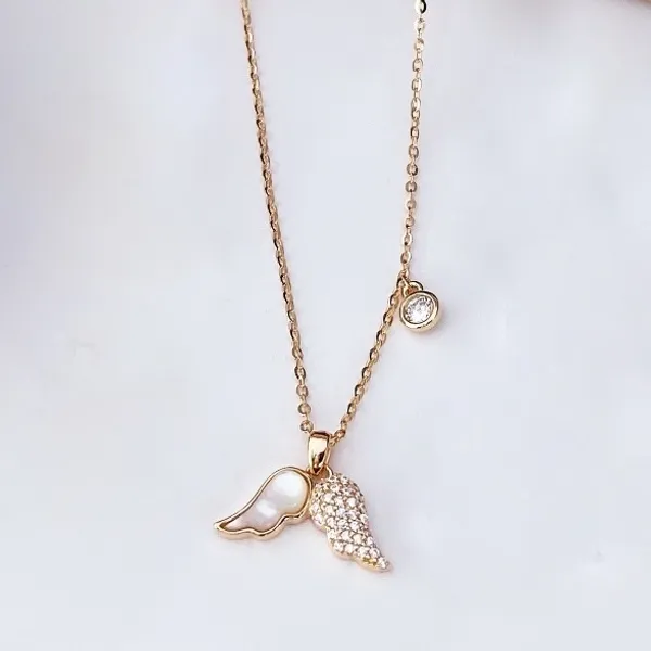 Rose_Gold_Sterling_Silver_Angel_Wing_Pendant_Necklace_For_Women