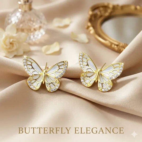 Yellow_Gold_Sterling_Silver_Butterfly_Cutout_Stud_Earrings_For_Women