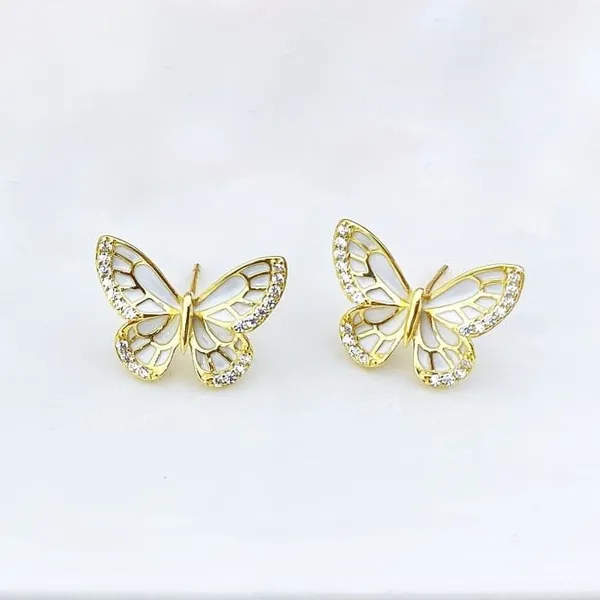 Yellow_Gold_Sterling_Silver_Butterfly_Cutout_Stud_Earrings_For_Women