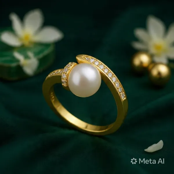 Yellow_Gold_Sterling_Silver_Pearl_Zirconia_Accent_Ring_For_Women