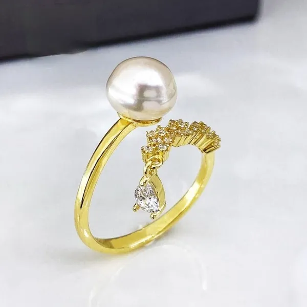 Yellow_Gold_Sterling_Silver_Pearl_Open_Ring_For_Women