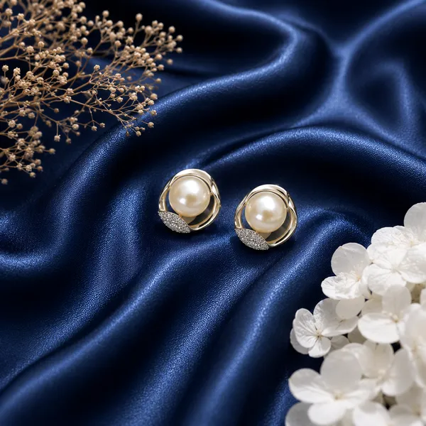 White_Sterling_Silver_Pearl_Accent_Stud_Earrings_For_Women
