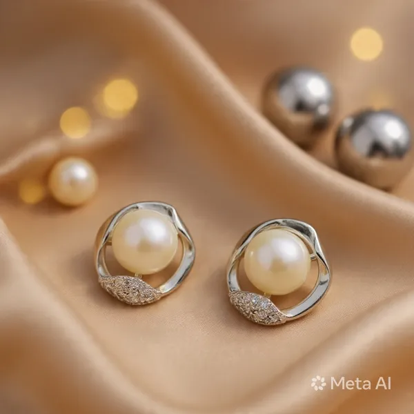 White_Sterling_Silver_Pearl_Accent_Stud_Earrings_For_Women