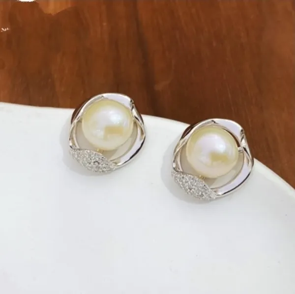 White_Sterling_Silver_Pearl_Accent_Stud_Earrings_For_Women