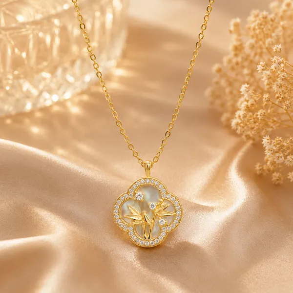 Yellow_Gold_Sterling_Silver_Guardian_Angel_Quatrefoil_Pendant_Necklace_For_Women