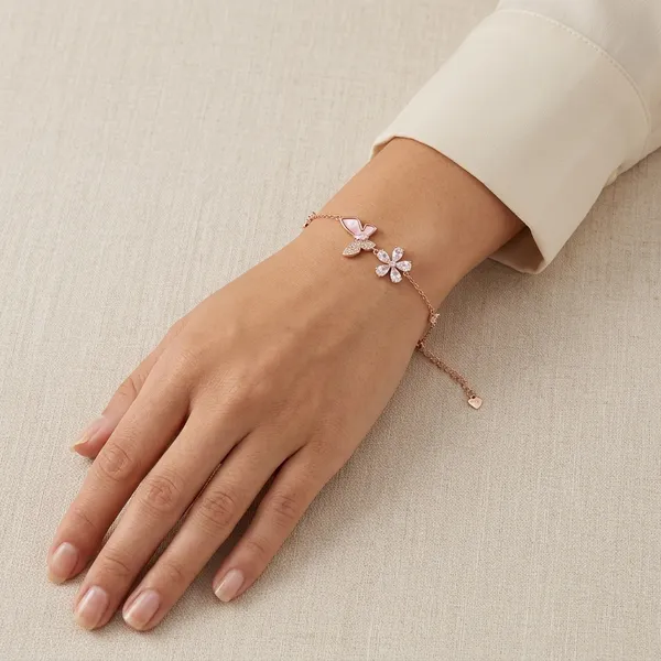Rose_Gold_Sterling_Silver_Butterfly_Charm_Bracelet_For_Women