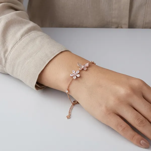 Rose_Gold_Sterling_Silver_Butterfly_Charm_Bracelet_For_Women