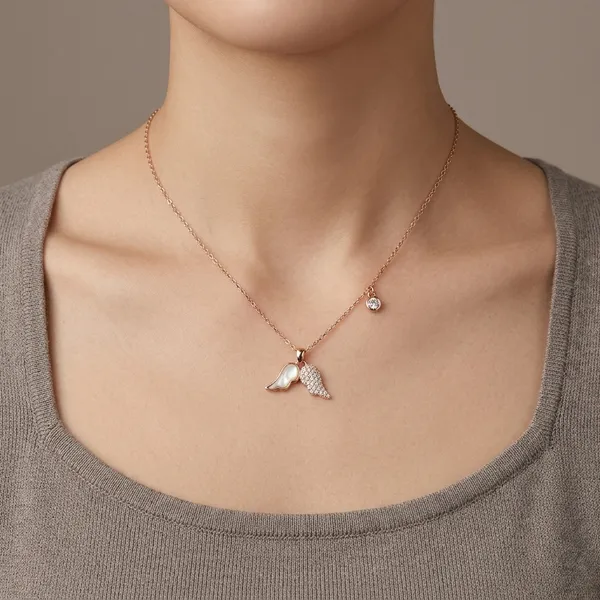 Rose_Gold_Sterling_Silver_Angel_Wing_Pendant_Necklace_For_Women