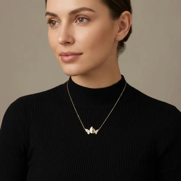 Yellow_Gold_Sterling_Silver_Butterfly_Charm_Necklace_For_Women