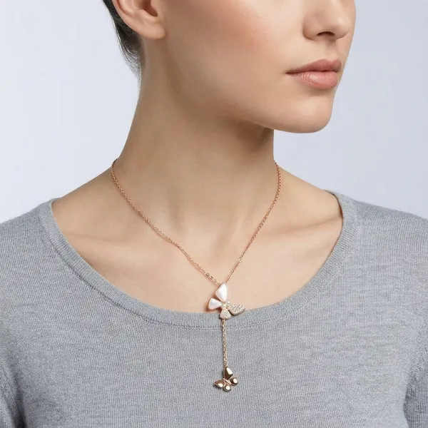 Rose_Gold_Sterling_Silver_Butterfly_Drop_Necklace_For_Women