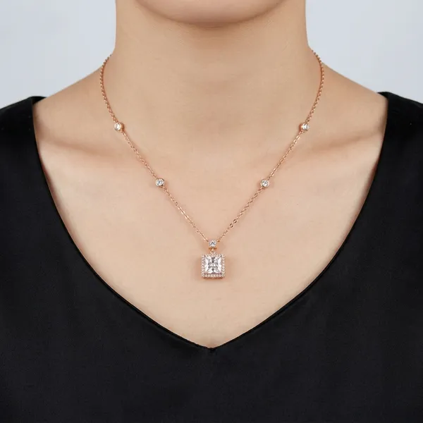 Rose_Gold_Sterling_Silver_Princess_Cut_Solitaire_Pendant_Necklace_For_Women