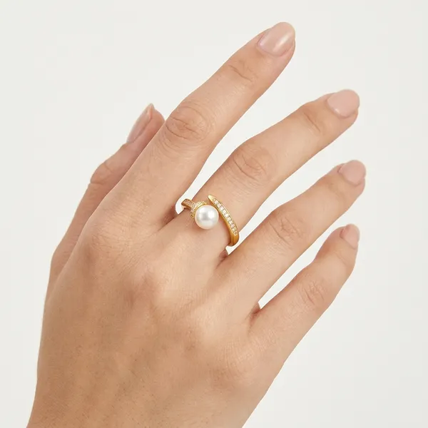 Yellow_Gold_Sterling_Silver_Pearl_Zirconia_Accent_Ring_For_Women