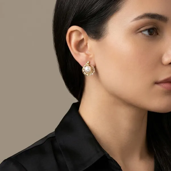 Yellow_Gold_Sterling_Silver_Pearl_Spiral_Stud_Earrings_For_Women