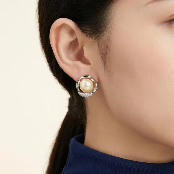 White_Sterling_Silver_Pearl_Accent_Stud_Earrings_For_Women