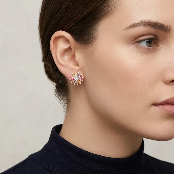 Rose_Gold_Sterling_Silver_Floral_Stud_Earrings_For_Women