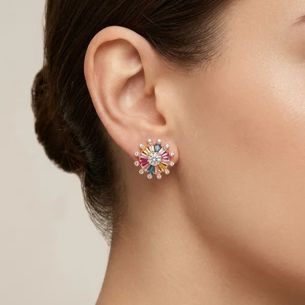 Rose_Gold_Sterling_Silver_Floral_Stud_Earrings_For_Women