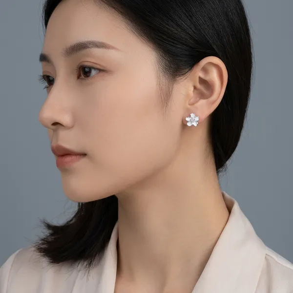 White_Sterling_Silver_Floral_Enamel_Stud_Earrings_For_Women