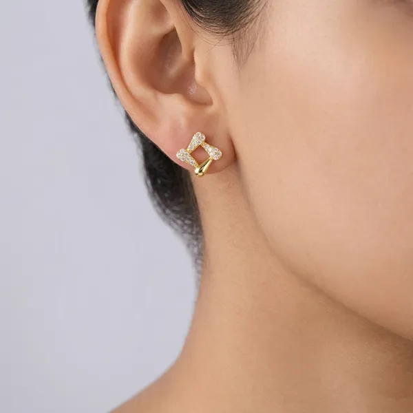Yellow_Gold_Sterling_Silver_Diamond_Shape_Stud_Earrings_For_Women