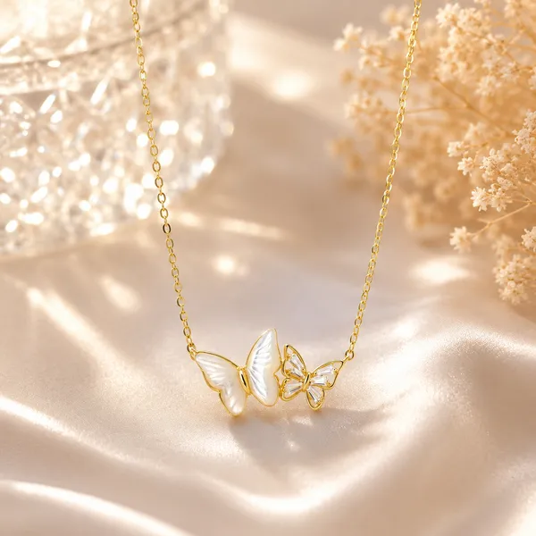 Yellow_Gold_Sterling_Silver_Butterfly_Charm_Necklace_For_Women