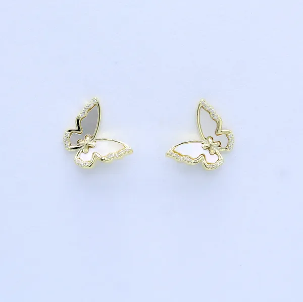 Yellow_Gold_Sterling_Silver_Butterfly_Stud_Earrings_For_Women
