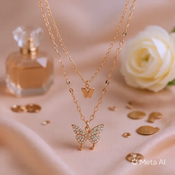 Rose_Gold_Sterling_Silver_Layered_Butterfly_Pendant_Necklace_For_Women