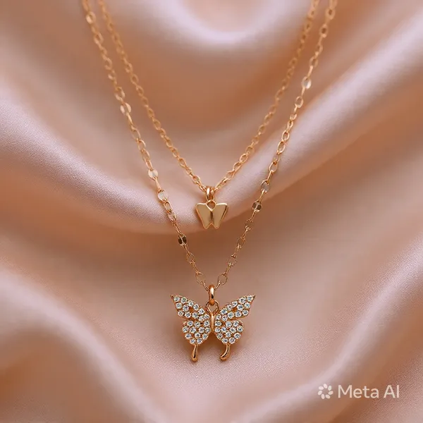 Rose_Gold_Sterling_Silver_Layered_Butterfly_Pendant_Necklace_For_Women