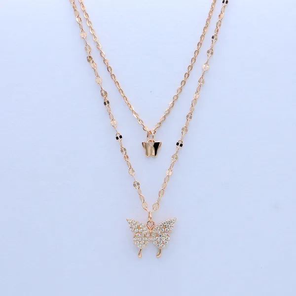 Rose_Gold_Sterling_Silver_Layered_Butterfly_Pendant_Necklace_For_Women