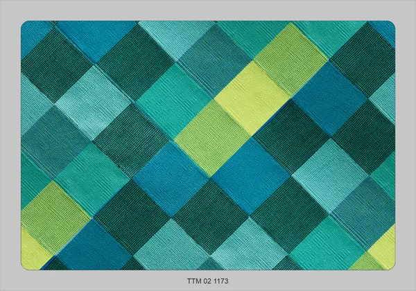 Plastic_Modern_Teal_Green_Geometric_Checkered_Table_Mat_Set_Of_6