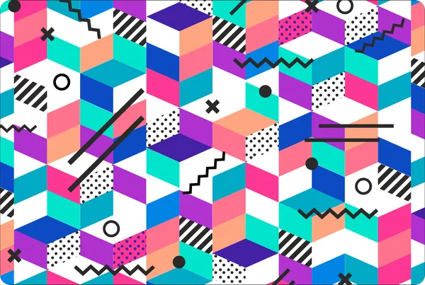 Plastic_Modern_Multicolor_Memphis_Geometric_Print_Table_Mat_Set_Of_6