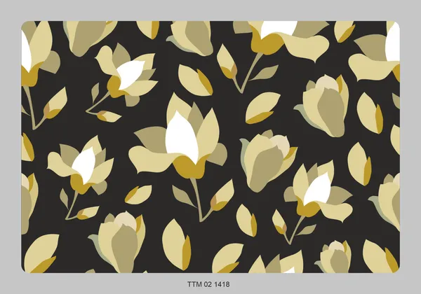 Plastic_Festive_Black_And_Gold_Magnolia_Floral_Print_Table_Mat_Set_Of_6