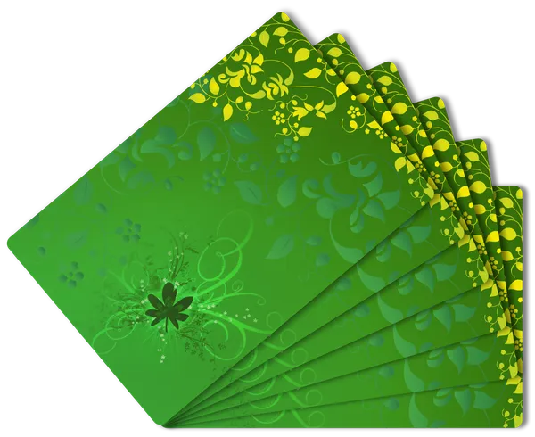 Plastic_Dining_Green_Floral_Gradient_Print_Table_Mat_Set_Of_6
