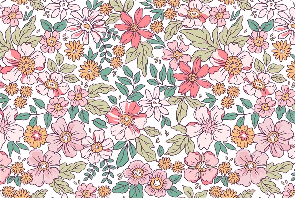 Plastic_Dining_Pink_And_Green_Blossom_Floral_Print_Place_Mat_Set_Of_6