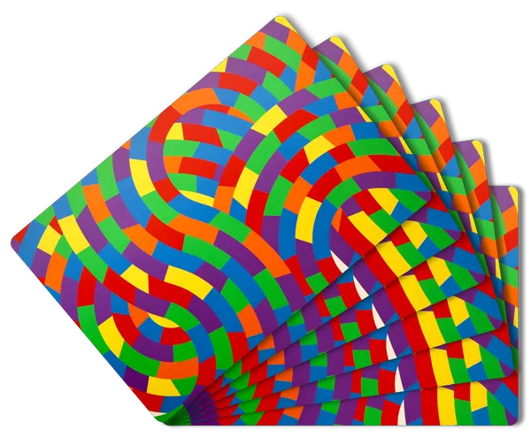 Plastic_Dining_Multicolor_Swirl_Print_Table_Mat_Set_Of_6