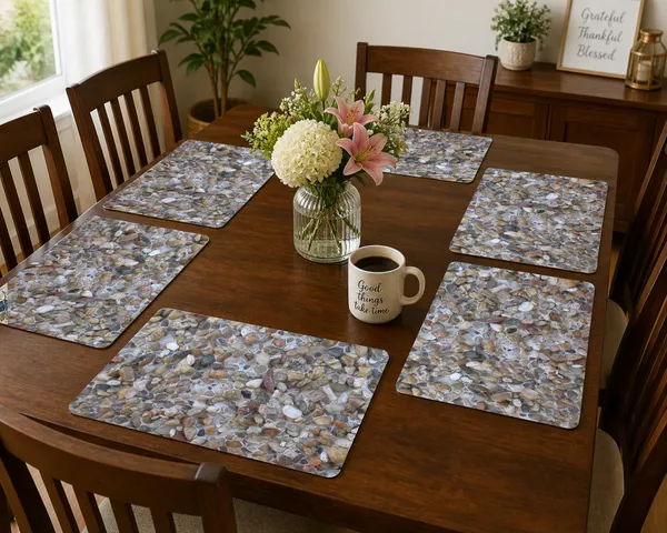 Plastic_Rustic_Pebble_Stone_Print_Table_Mat_Set_Of_6