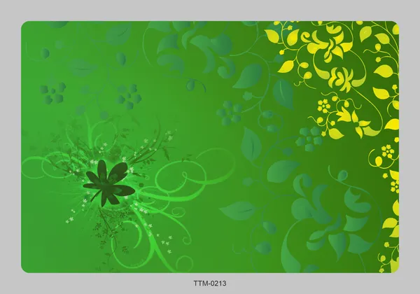 Plastic_Dining_Green_Floral_Gradient_Print_Table_Mat_Set_Of_6
