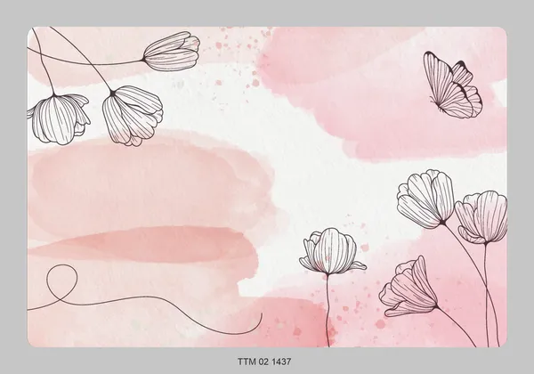 Plastic_Dining_Pink_And_White_Watercolor_Floral_Print_Table_Mat_Set_Of_6