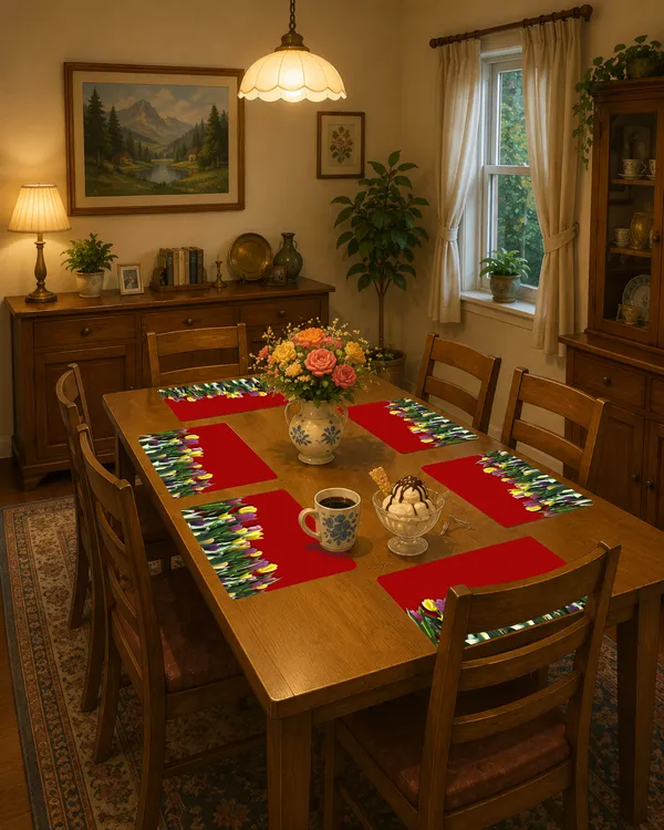 Plastic_Dining_Tulip_Garden_Print_Place_Mat_Set_Of_6