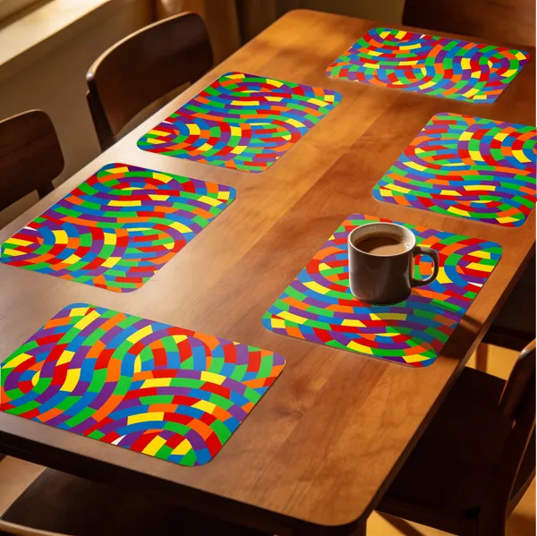 Plastic_Dining_Multicolor_Swirl_Print_Table_Mat_Set_Of_6