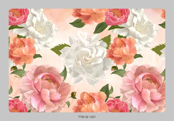 Plastic_Dining_Peony_Floral_Print_Table_Mat_Set_Of_6