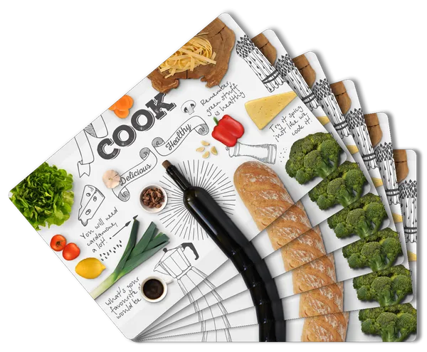 Plastic_Kitchen_Multicolor_Food_Theme_Print_Table_Mat_Set_Of_6