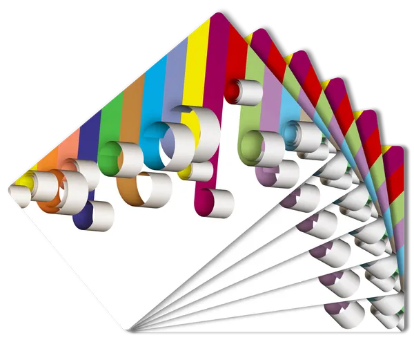 Plastic_Modern_Multicolor_Spiral_Stripe_Print_Table_Mat_Set_Of_6