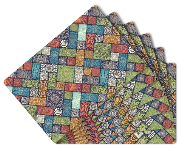 Plastic_Dining_Multicolor_Mosaic_Tile_Print_Table_Mat_Set_Of_6