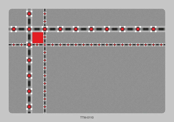 Plastic_Modern_Grey_And_Red_Geometric_Print_Table_Mat_Set_Of_6