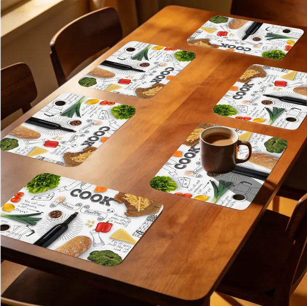 Plastic_Kitchen_Multicolor_Food_Theme_Print_Table_Mat_Set_Of_6