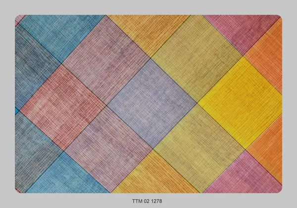 Plastic_Modern_Multicolor_Checkered_Print_Table_Mat_Set_Of_6